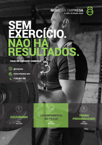Layout de desporto e fitness Verso