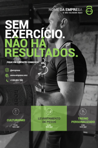 Layout de desporto e fitness Verso