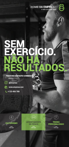 Layout de desporto e fitness Verso