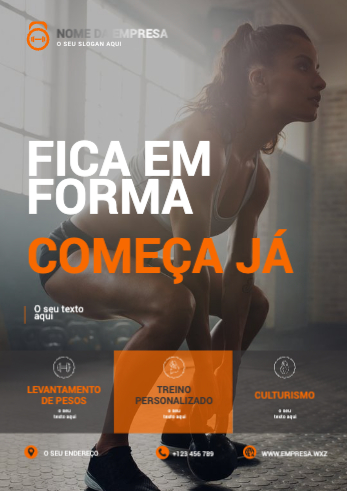 Layout de desporto e fitness Frente
