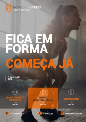 Layout de desporto e fitness Frente