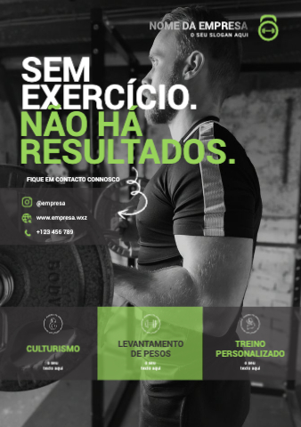 Layout de desporto e fitness Verso