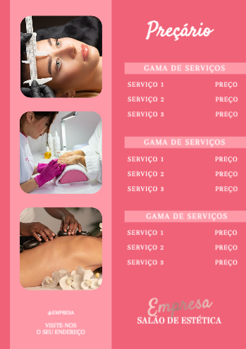 Serviço de Estética Verso