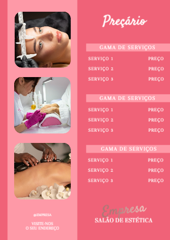 Serviço de Estética Verso