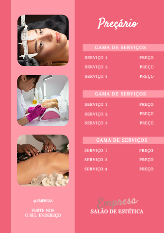 Serviço de Estética Verso