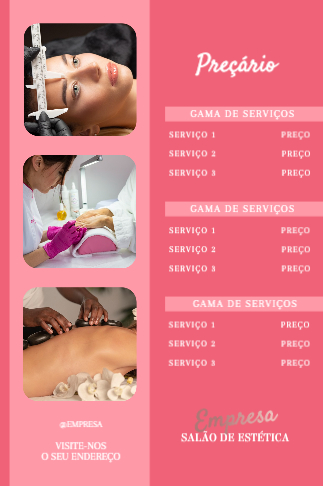 Serviço de Estética Verso