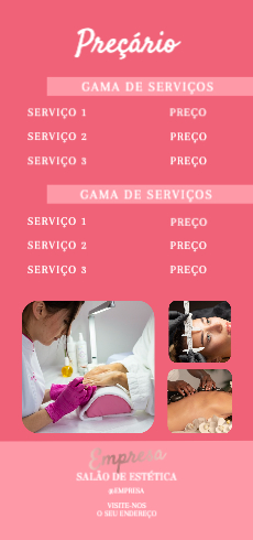 Serviço de Estética Verso