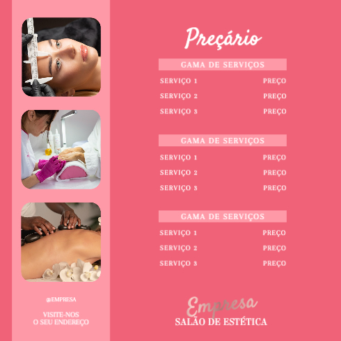 Serviço de Estética Verso