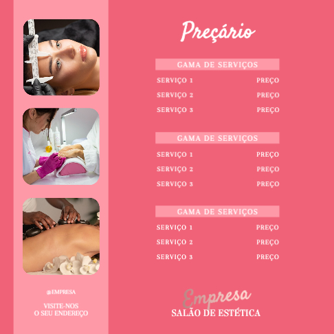 Serviço de Estética Verso