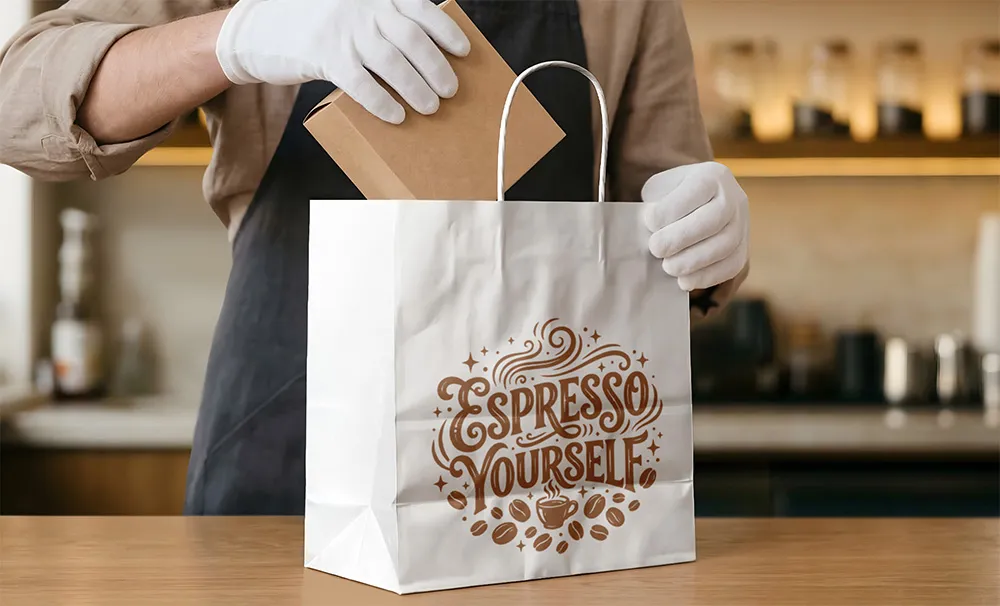 Sacos de papel personalizados para entrega de produtos