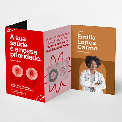 Folheto com Dobra Dupla Paralela