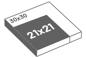 21 × 21 cm