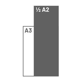 ½ A2 (210 × 594 mm)