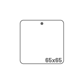 Carrée à coins arrondis · 65 × 65 mm