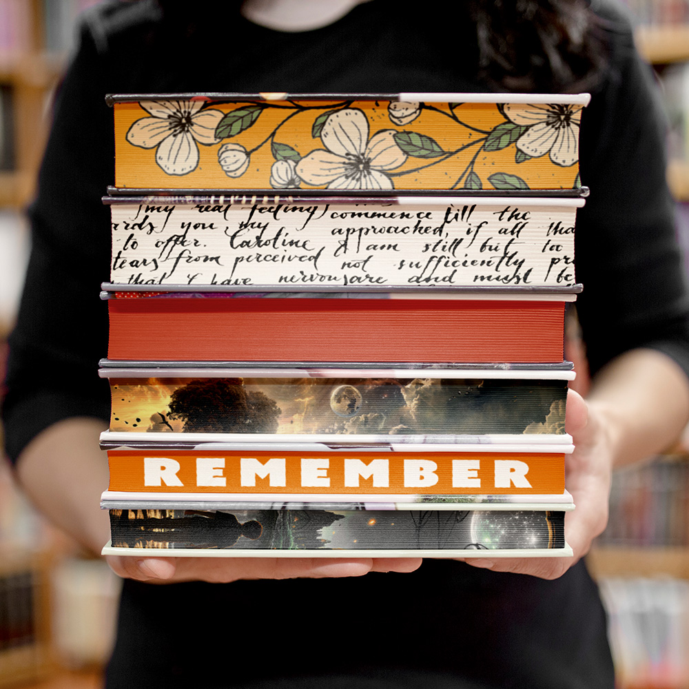 Example of printed book edges