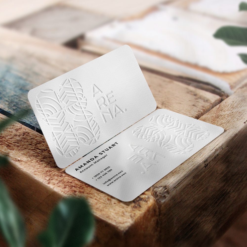 Cartões de Visita com Baixo-Relevo